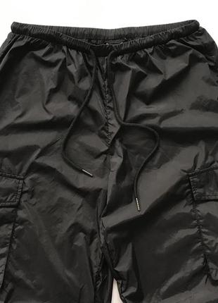 Шикарні карго - штани, парашути. shein чорного кольору, розмір m-l4 фото
