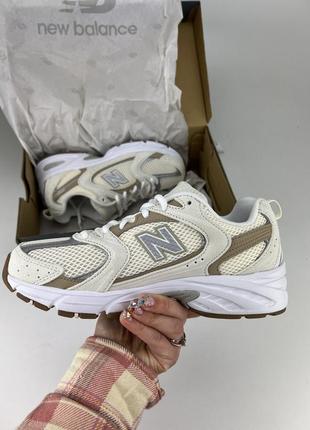 New balance 530 mr530gb кроссовки, оригинальные кроссовки консультаторской бритвенные бежевые3 фото