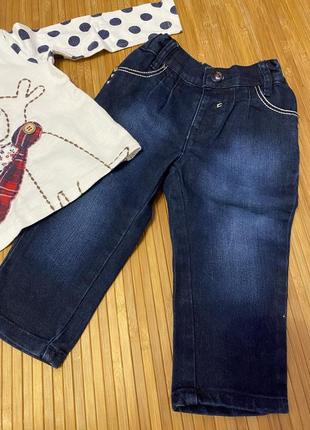 Гарний костюмчик джинси та кофтинка для дівчинки, 12-18 місяців, next4 фото