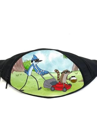 Поясная сумка бананка обычный мультик regular show (rs-019) gear bag черная