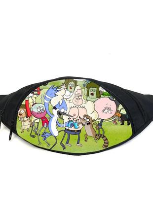 Поясная сумка бананка обычный мультик regular show (rs-020) gear bag черная