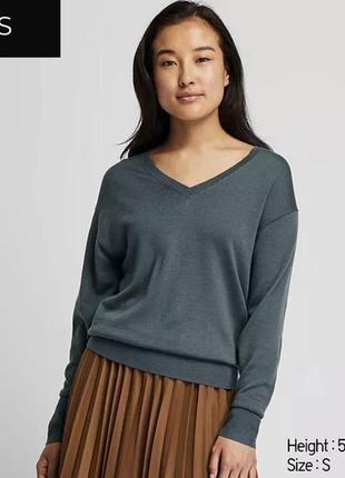 Мериносовий шерстяний м'яка який светр юнікло uniqlo