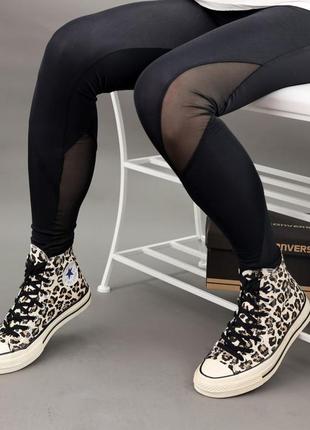 Женские кеды converse chuck taylor all star high leopard, леопардовые кроссовки конверс чак тейлор ол стар7 фото