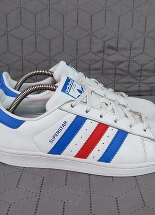 Кожаные кроссовки adidas superstar, 40 р., 25,5 см1 фото