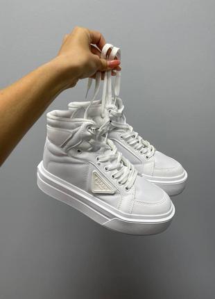 Prada re-nylon bryshed high white1 фото