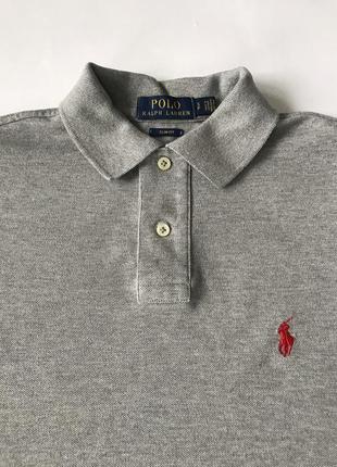 Шикарна футболка polo ralph lauren сірого кольору, розмір s1 фото