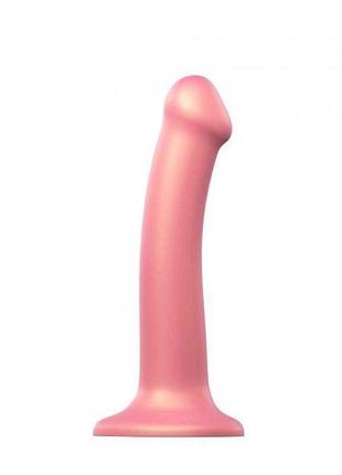 Насадка для страпона strap-on-me mono density dildo rose m, ді...