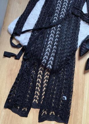 Кардиган сетка с поясом