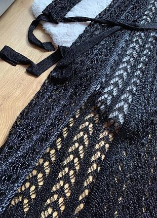 Кардиган сетка с поясом