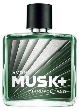 Туалетна вода musk metropolitano, 75 мл avon / ейвон маск /муск
