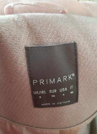 Пальто с мехом розовое primark4 фото