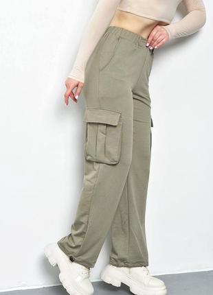 Стильные прямые женские штаны карго спортивные штаны-карго спортивные женские штаны прямого кроя штаны с накладными карманами6 фото