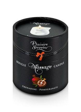 Масажна свічка plaisirs secrets pomegranate (80 мл) подарунков...3 фото