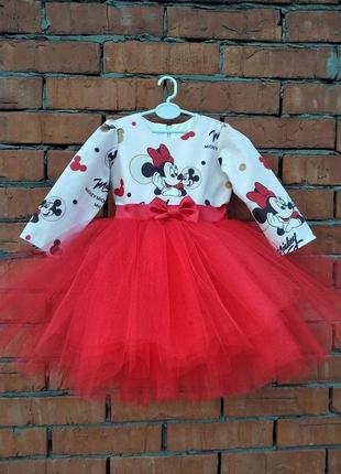 Платье детское для девочки минни маус нарядное