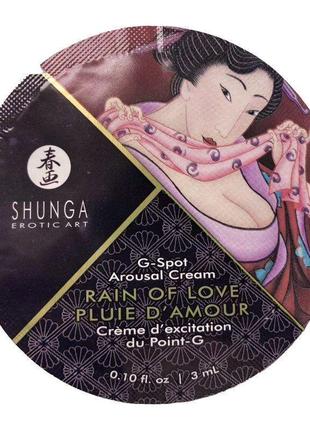Пробник крема для стимуляции точки g shunga rain of love (3 мл)
