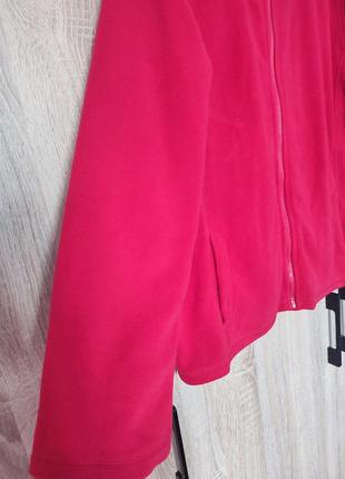 Нова червона фліска флісова кофта на молнії кардіган розмір 54-563 фото