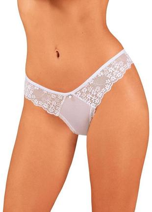 Напівпрозорі трусики obsessive heavenlly panties xl/2xl, відкр...