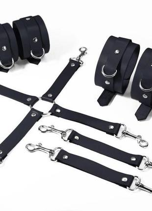 Набір для бдсм 3 в 1 feral feelings bdsm kit 3 black, black, н...