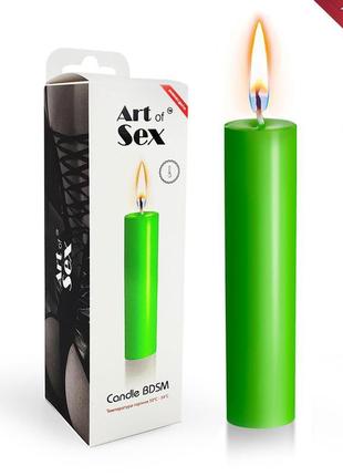 Зелена свічка воскова art of sex size m 15 см низькотемператур...