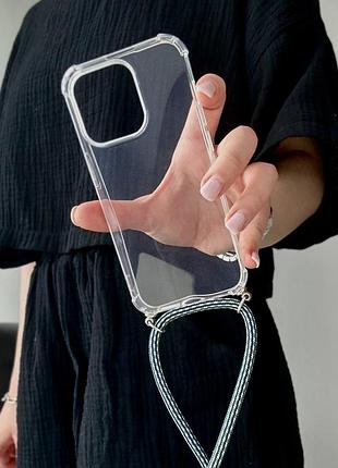 Чохол ударостійкий з кутиками з шнурком мотузкою iphone 7 8 x xr 11 12 13 14 15 plus pro max4 фото