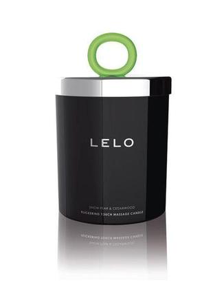 Масажна свічка lelo massage candle snow pear&cedarwood