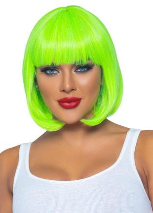 Парик leg avenue 12″ neon short bob wig neon green
