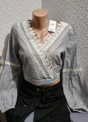 Топ блуза з натуральної тканини2 фото