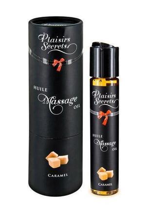 Масажна олія plaisirs secrets caramel (59 мл) з афродизіаками,...