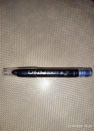 Карандаш для глаз темно-серый dnm beauty, карандаш-тени3 фото