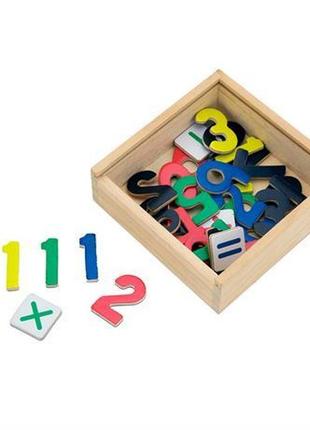 Набір магнітних цифр і знаків viga toys, 37 шт.