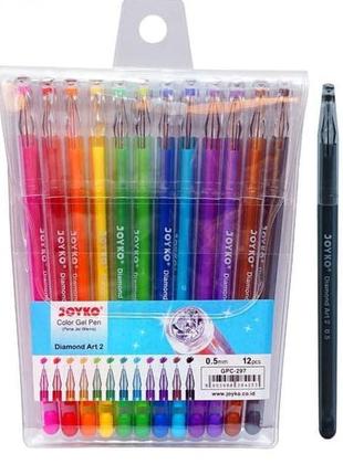 Набір гелевих ручок joyko 12 кольорів