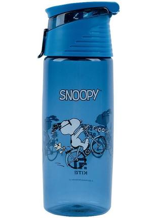 Пляшка для води kite snoopy, 550 мл, блакитна