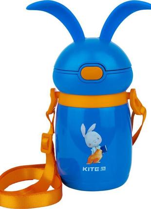 Термос kite rabbit, 350 мл, блакитний