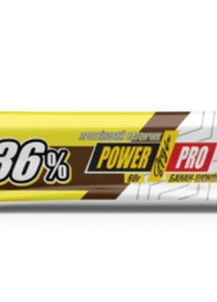 Протеїновий батончик power pro (36%) 60 грамів смак «банан шок...