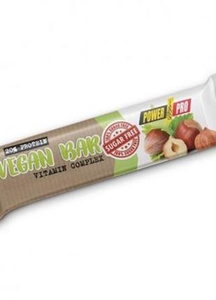 Протеїновий батончик power pro vegan bar 60 грамів 20 шт