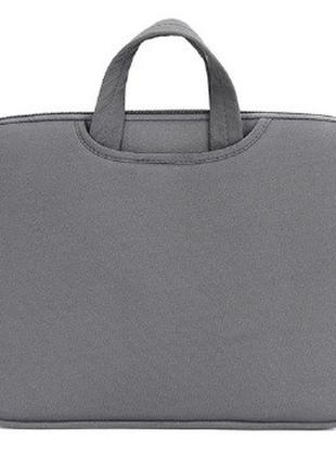 Подушка чехол - сумка для ноутбука macbook 12 дюймів колір сірий