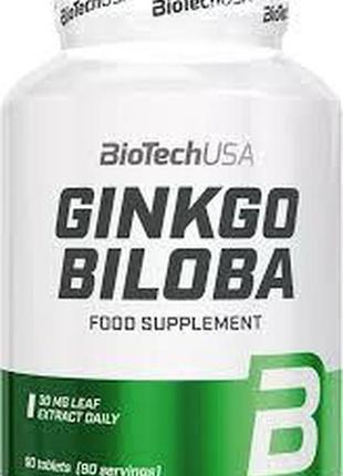 Екстракт листя гінкго білоба biotech usa ginkgo biloba 90 табл...