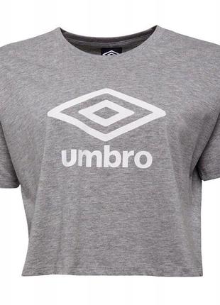 Бавовняна укорочена футболка umbro7 фото