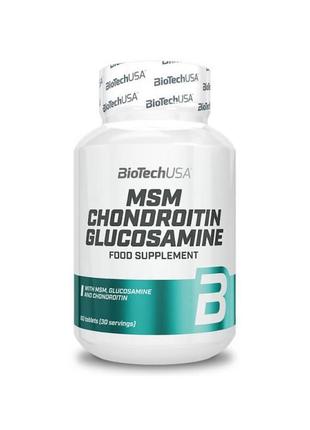 Хондропротектор biotech glucosamine chondroitin msm 60 таблеток