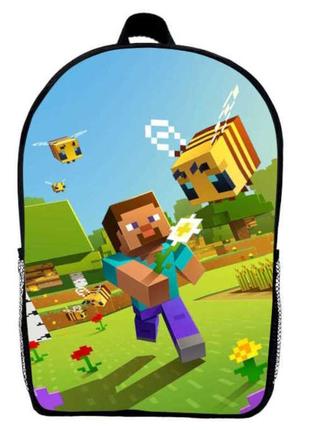 Рюкзак майнкрафт minecraft детский (gear bag mini m020) черный, 29 х 21 х 9 см