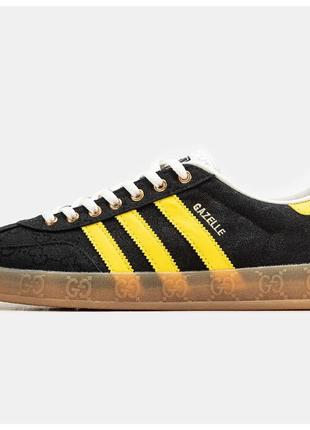 Мужские / женские кроссовки adidas gazelle x gucci black gg monogram кроссовки адидас газели гуччи газель гучи