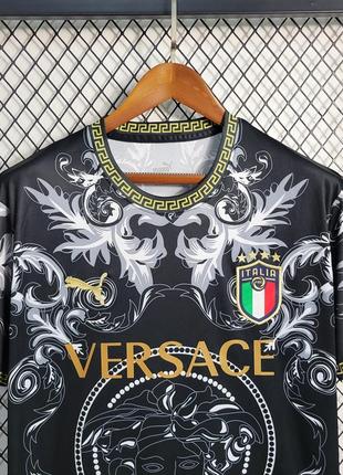 Футболка italia puma versace special edition спортивная футбольная форма имталия черная пума унисекс3 фото