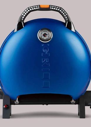 Портативний переносний газовий гриль o-grill 600t, синій