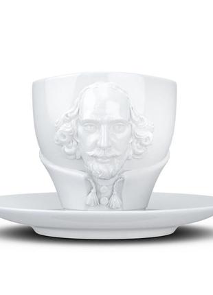 Чашка з блюдцем tassen вільям шекспір (260 мл), фарфор