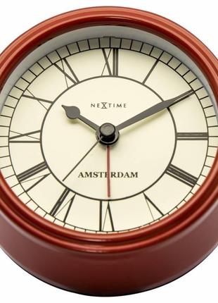 Годинник настільний "small amsterdam red" ø11 см