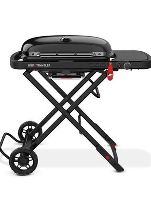 Газовий гриль weber traveler lp stealth, чорний 9013075