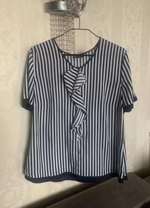 Эффектная блуза в вертикальную полосу gerry weber p.42/xl,2xl