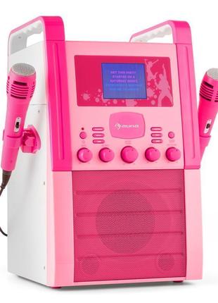 Ka8p-v2 pk караоке-система cd-програвач aux 2 мікрофони рожеви...