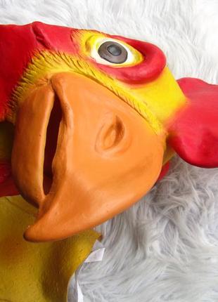 Силиконовая маска карнавальный костюм петух курица ципленок с лапами halloween хелловін хэллоуин4 фото