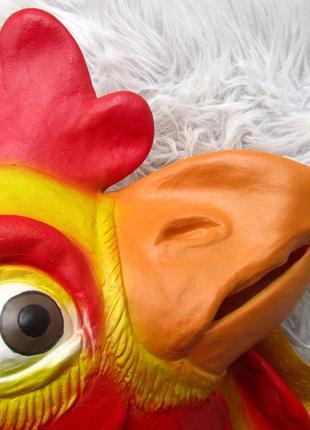Силиконовая маска карнавальный костюм петух курица ципленок с лапами halloween хелловін хэллоуин5 фото